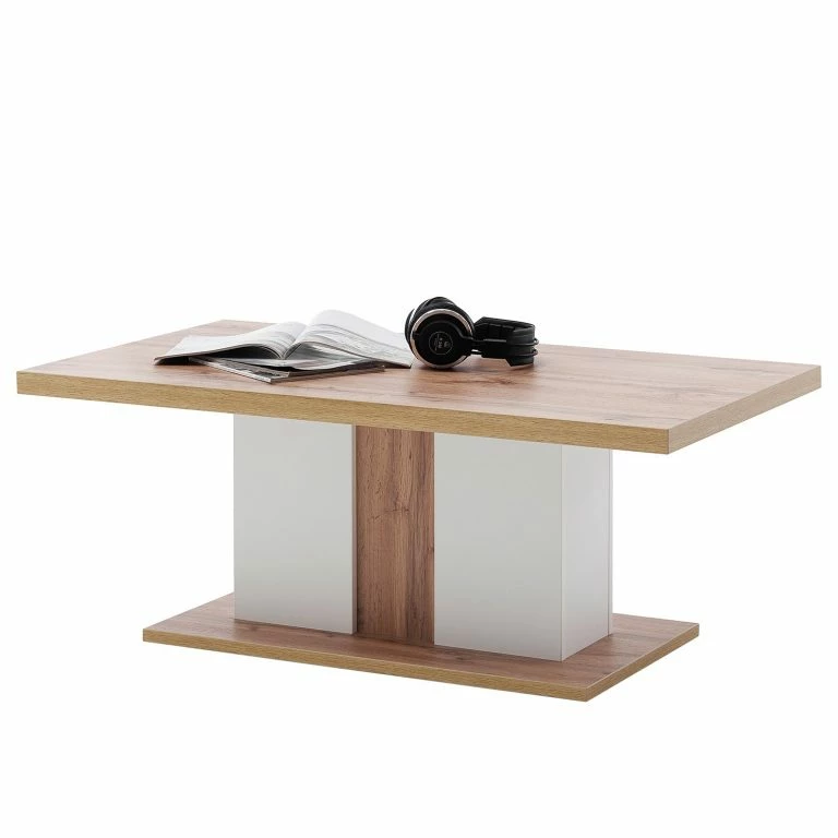 Loftscape Loftscape Table Basse Mundai – Blanc Alpin / Imitation Chêne De Wotan