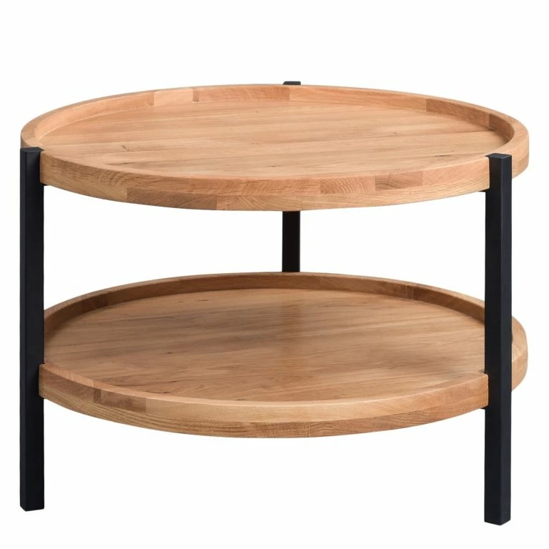 loftscape Loftscape Table basse Nottage II – Placage de bois véritable / Métal – Chêne sauvage / Noir