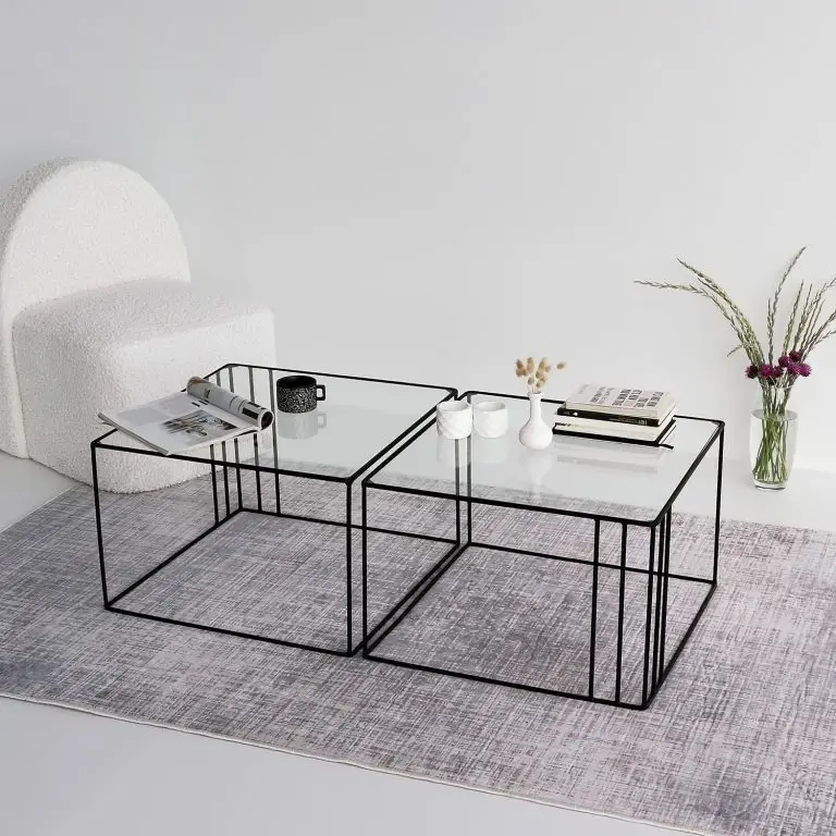 Loftscape Loftscape Table Basse Osiris – Verre / Métal – Noir