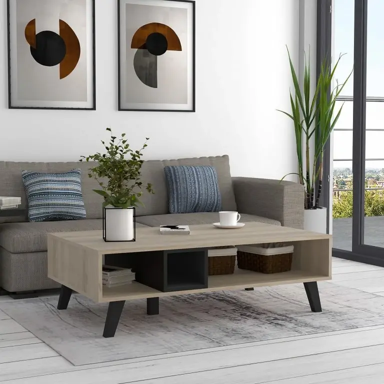 Loftscape Loftscape Table Basse Pesaro – Imitation Chêne Artisan / Noir