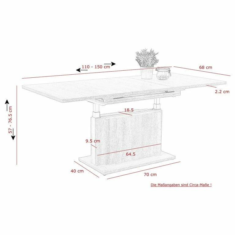 Loftscape Loftscape Table Basse Pittsford – Imitation Chêne