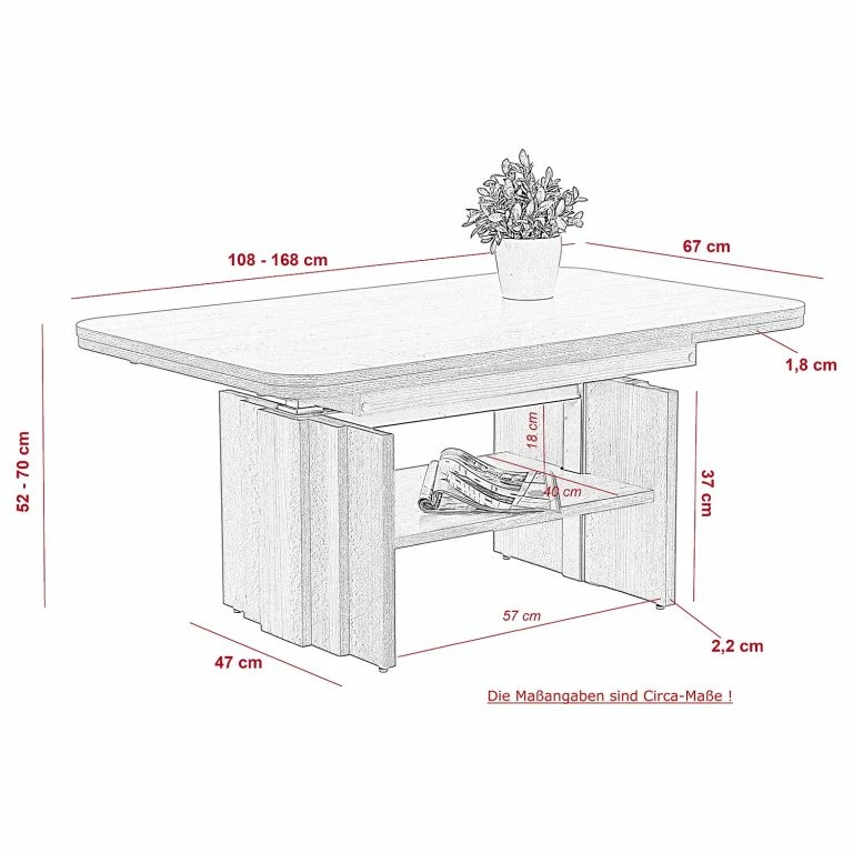 Loftscape Loftscape Table Basse Pohang – Imitation Hêtre