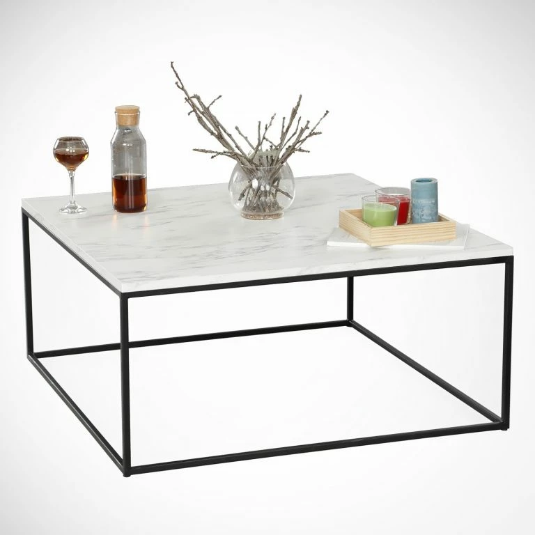 Loftscape Loftscape Table Basse Reedsen – Imitation Marbre Blanc