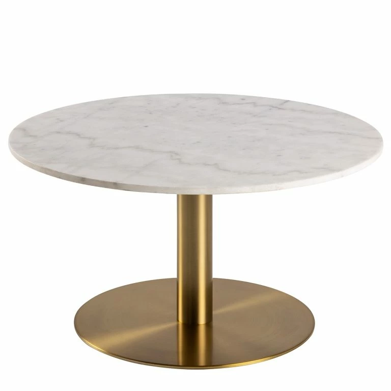 Loftscape Loftscape Table Basse Richfield – Marbre / Métal – Marbre Blanc – Laiton