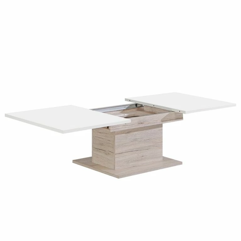 Loftscape Loftscape Table Basse Sander – Blanc Brillant / Imitation Chêne