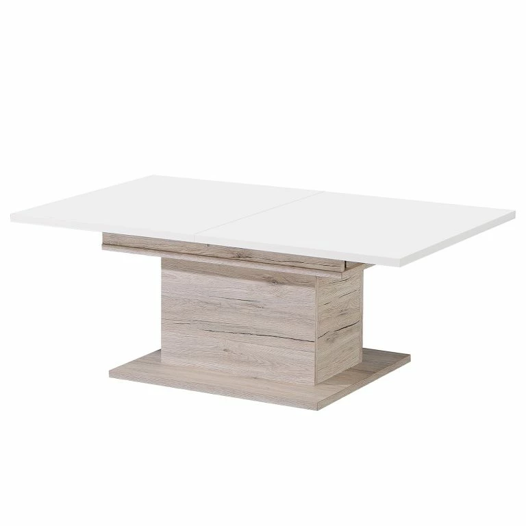 loftscape Loftscape Table basse Sander – Blanc brillant / Imitation chêne