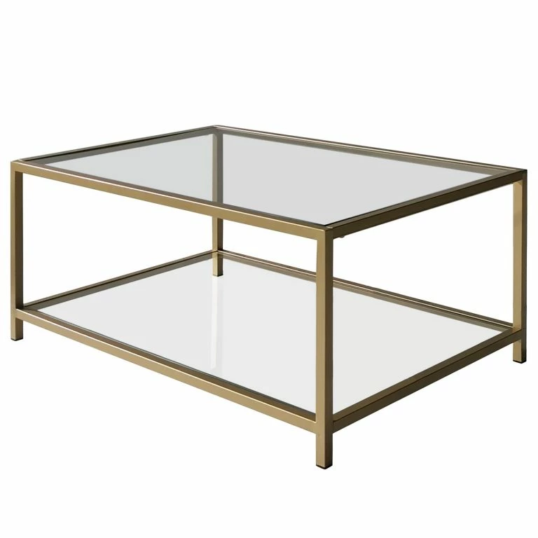 Loftscape Loftscape Table Basse Skod – Verre / Métal – Doré