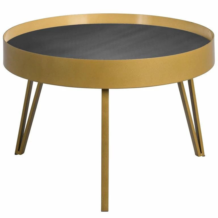 loftscape Loftscape Table basse Soccia I – Verre / Métal – Noir / Doré