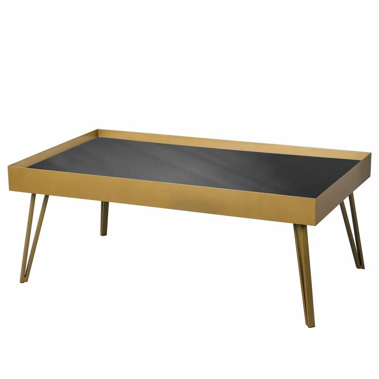 loftscape Loftscape Table basse Soccia II – Verre / Métal – Noir / Doré