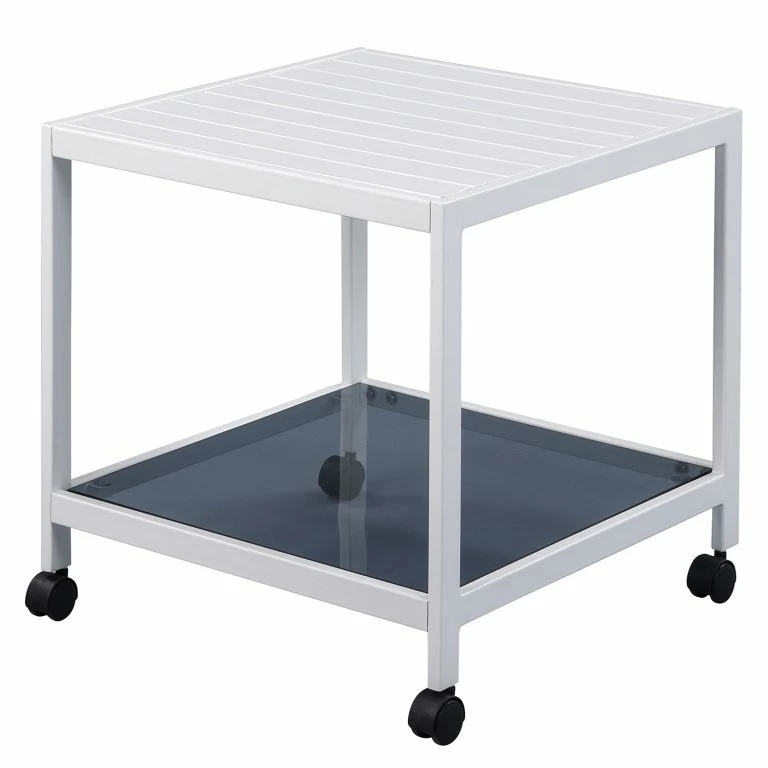 Loftscape Loftscape Table Basse Talsi – Métal / Verre – Blanc