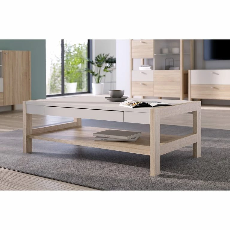 Loftscape Loftscape Table Basse Thurles – Imitation Chêne Sonoma / Blanc
