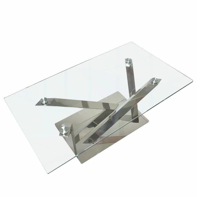 Loftscape Loftscape Table Basse Vareilles I – Verre / Acier Inoxydable Chromé