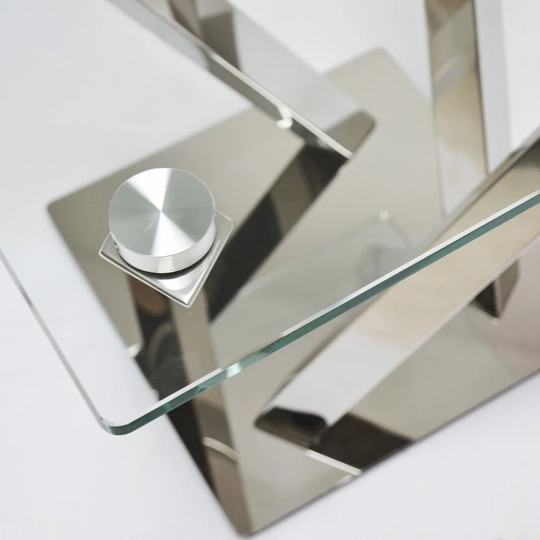 Loftscape Loftscape Table Basse Vareilles II – Verre / Acier Inoxydable Chromé