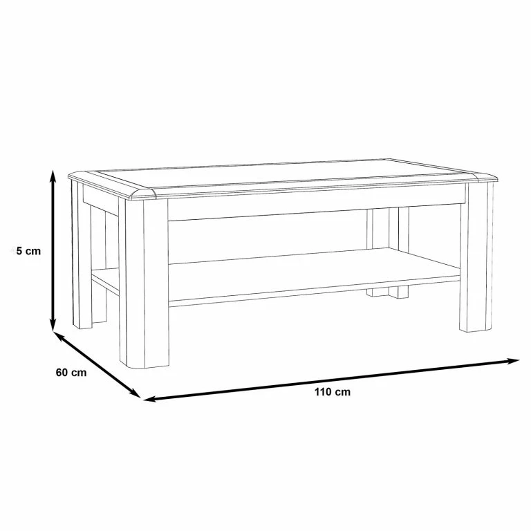 Loftscape Loftscape Table Basse Wilander – Imitation Chêne Nelson / Blanc Mat