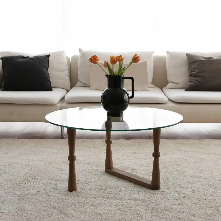 Loftscape Loftscape Table Basse Yoxford II – Verre / Noyer Massif – Noyer