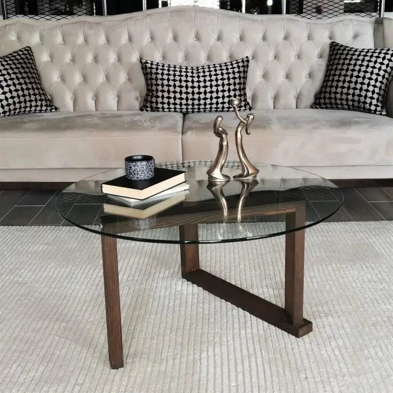 Loftscape Loftscape Table Basse Yoxford II – Verre / Noyer Massif – Noyer