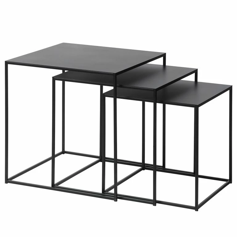 Loftscape Loftscape Tables Gigognes Yossa (3 éléments) – Métal – Noir