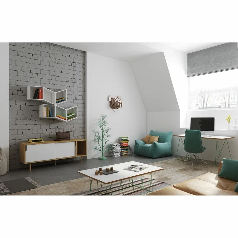 Loftscape Temahome Buffet Noa I – Blanc – Chêne