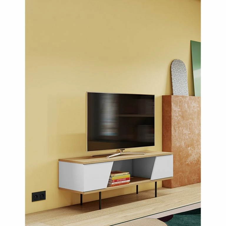 Loftscape Temahome Meuble TV Dixie – Chêne / Blanc