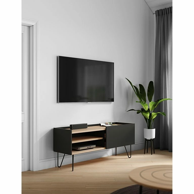 Loftscape Temahome Meuble TV Nina – Chêne / Noir