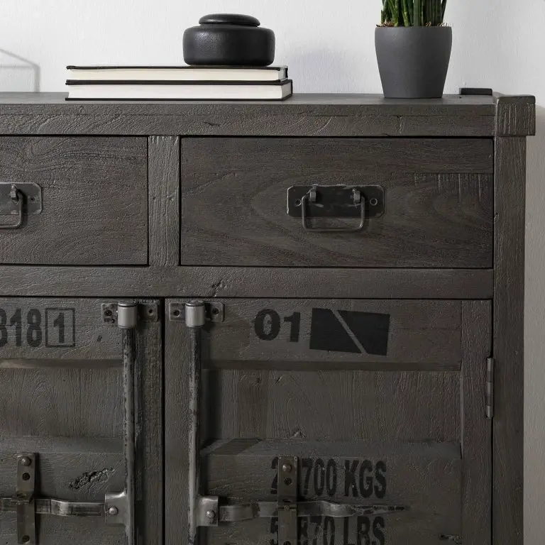 Loftscape Wolf-Möbel Buffet Container – Acacia Gris