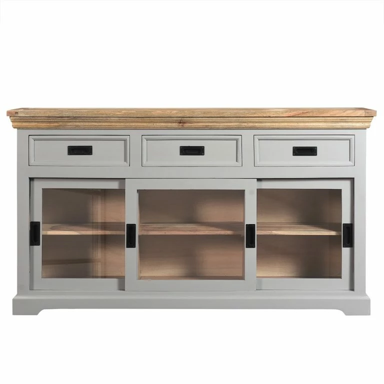 Loftscape Maison Belfort Buffet Anton – Acacia / Manguier Massif – Gris / Manguier