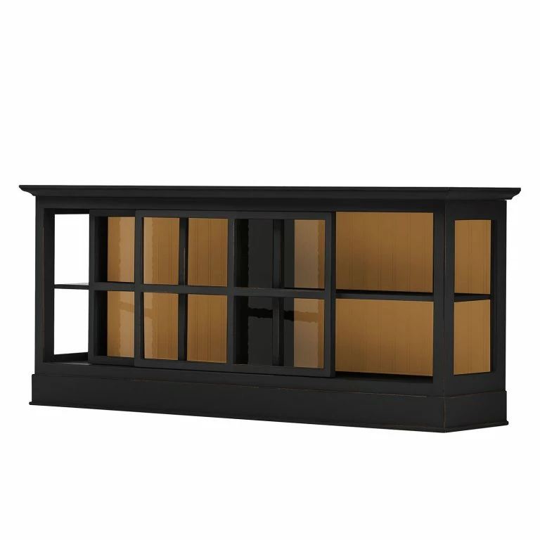 Loftscape Maison Belfort Buffet Azjana I – Noir / Pin Couleur Miel