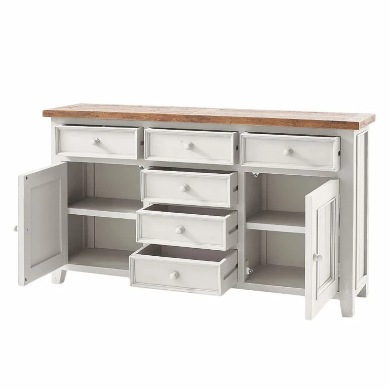 Loftscape Maison Belfort Buffet Balignton I – Pin Massif – Blanc