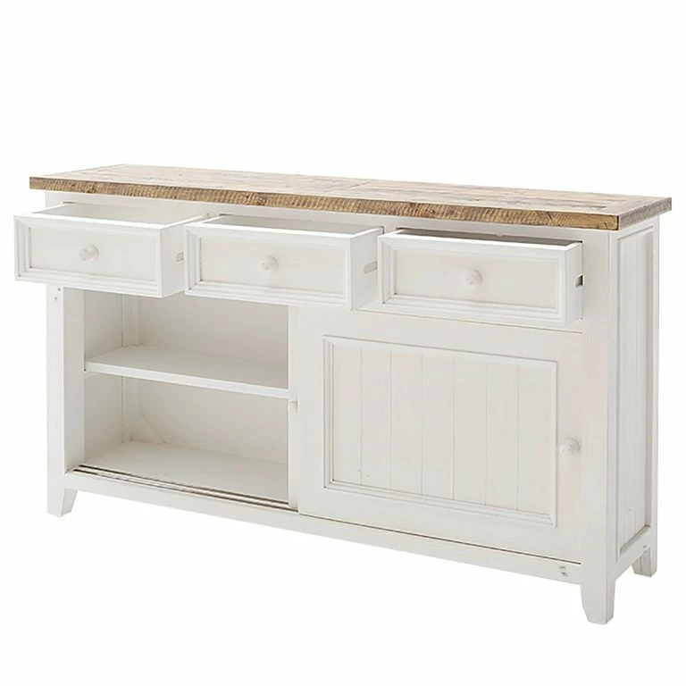 Loftscape Maison Belfort Buffet Balignton – Pin Massif – Pin / Blanc