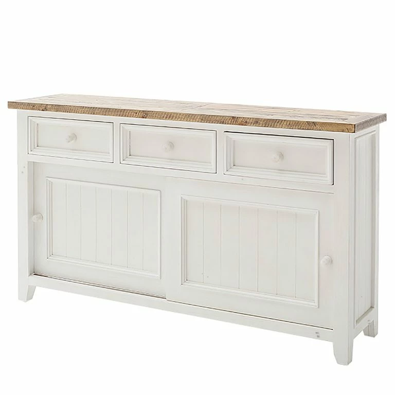 loftscape Maison Belfort Buffet Balignton – Pin massif – Pin / Blanc