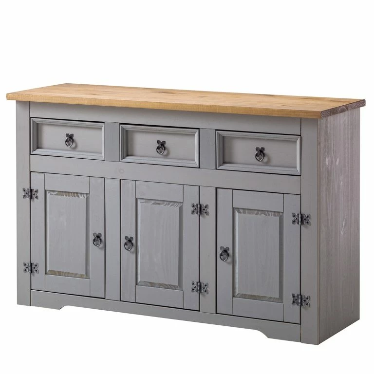 loftscape Maison Belfort Buffet Finca Rustica – Pin massif – Pin gris