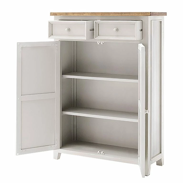 Loftscape Maison Belfort Buffet Haut Balignton – Pin Massif – Blanc