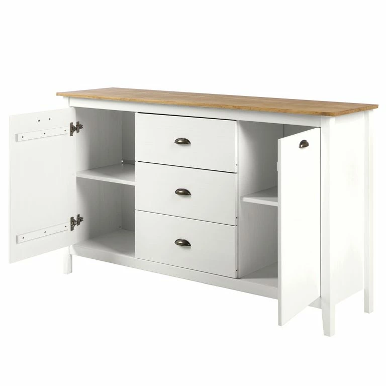 Loftscape Maison Belfort Buffet Rivery III – Pin Massif – Blanc