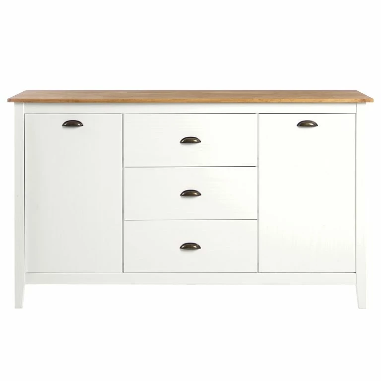 Loftscape Maison Belfort Buffet Rivery III – Pin Massif – Blanc