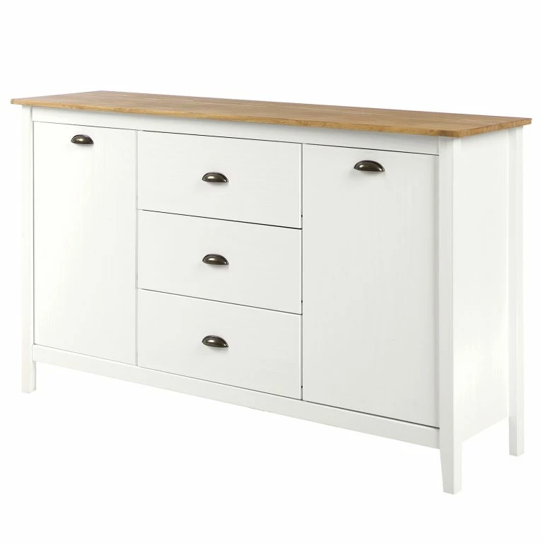 loftscape Maison Belfort Buffet Rivery III – Pin massif – Blanc