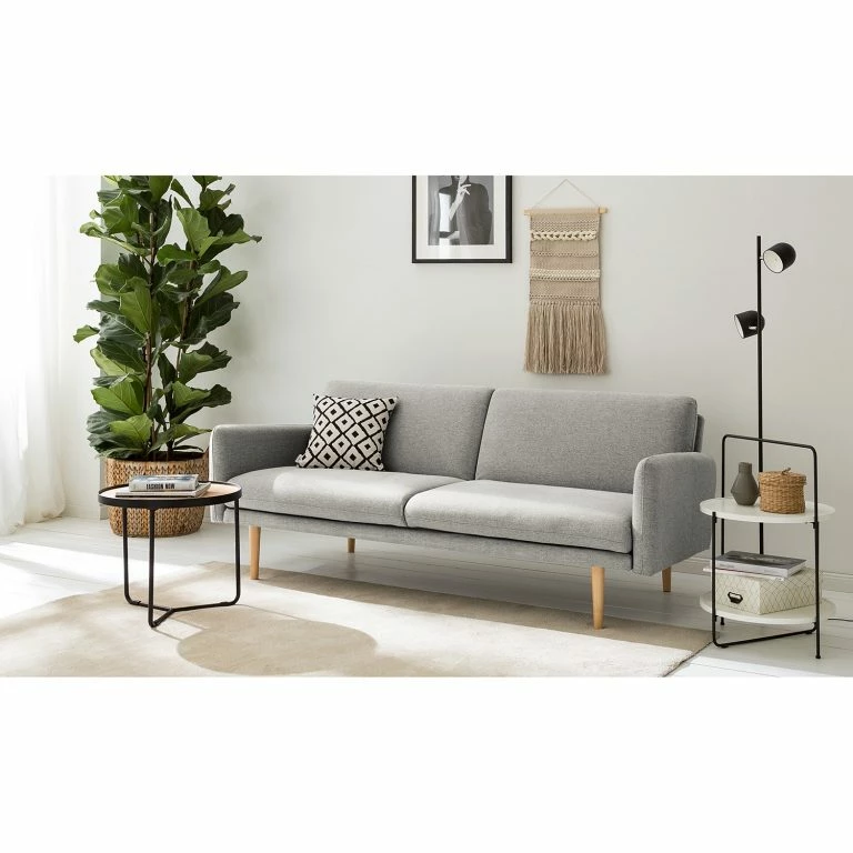 Loftscape Maison Belfort Canapé Convertible Lindoia – Tissu – Gris Clair