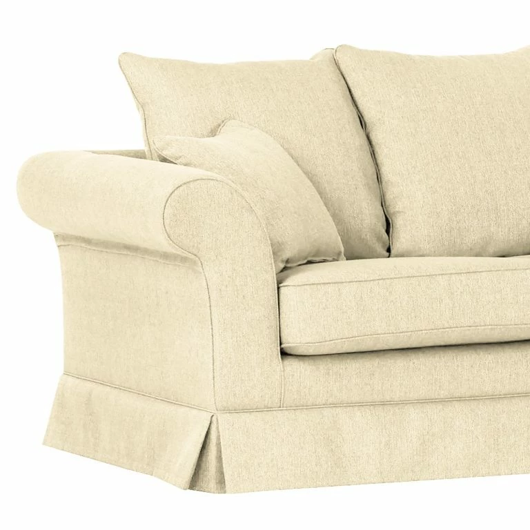 Loftscape Maison Belfort Canapé D’angle Campagne I Tissu – Ecru – Méridienne Courte à Droite (vue De Face)