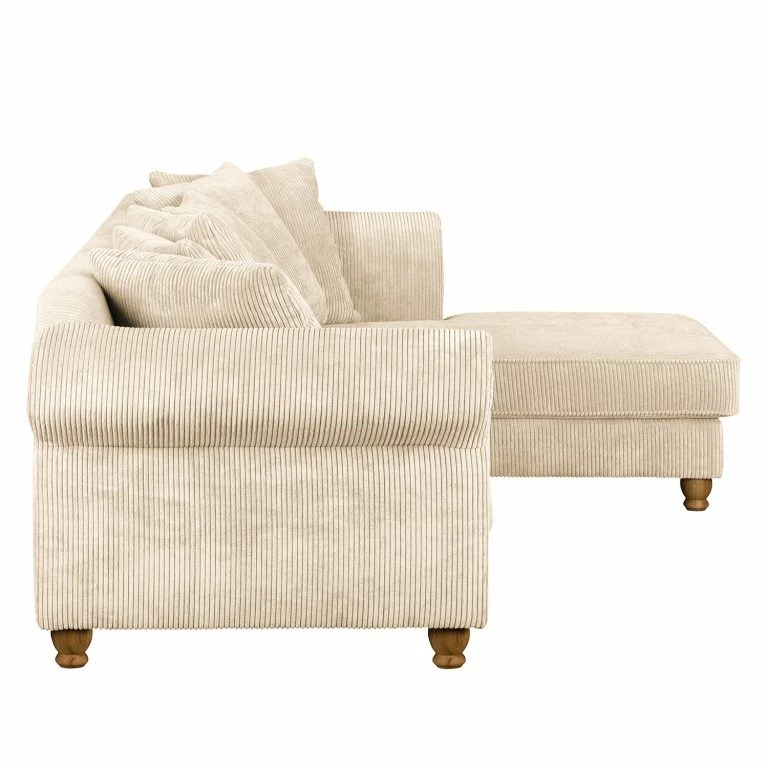 Loftscape Maison Belfort Canapé D’angle Colares – Crème – Méridienne Courte à Droite (vue De Face)