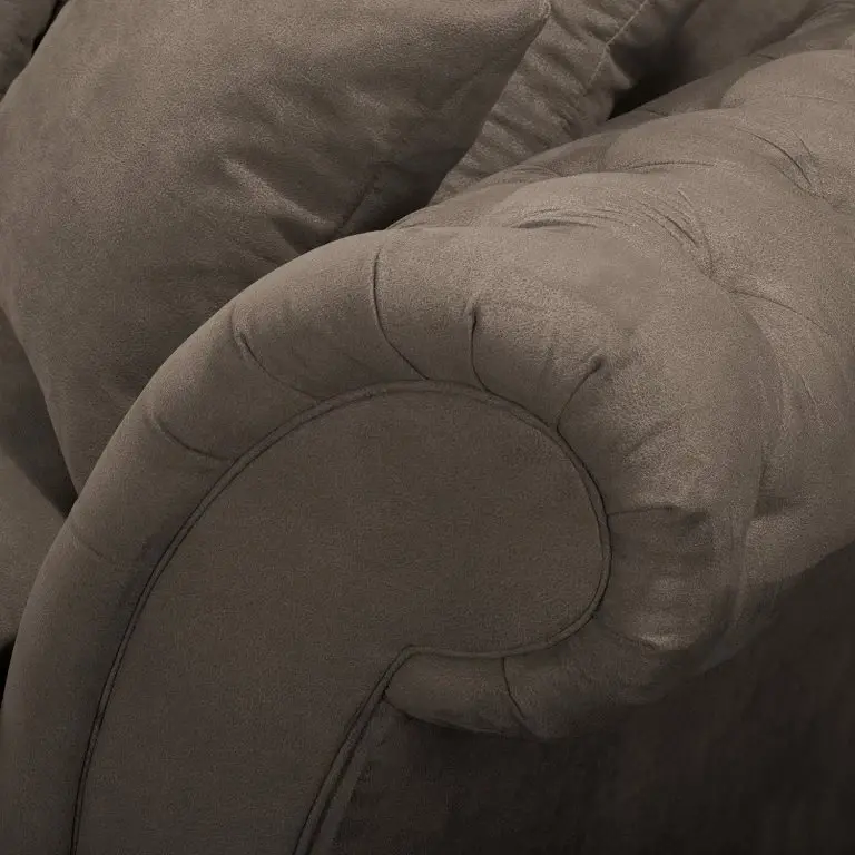 Loftscape Maison Belfort Canapé D’angle Pacoa – Aspect Cuir Vieilli – Marron Foncé