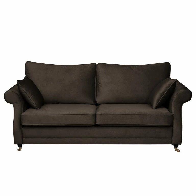 Loftscape Maison Belfort Canapé Killara (3 Places) – Velours – Marron Foncé