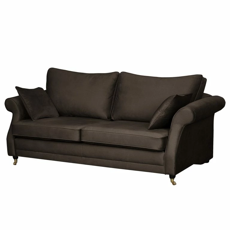 loftscape Maison Belfort Canapé Killara (3 places) – Velours – Marron foncé