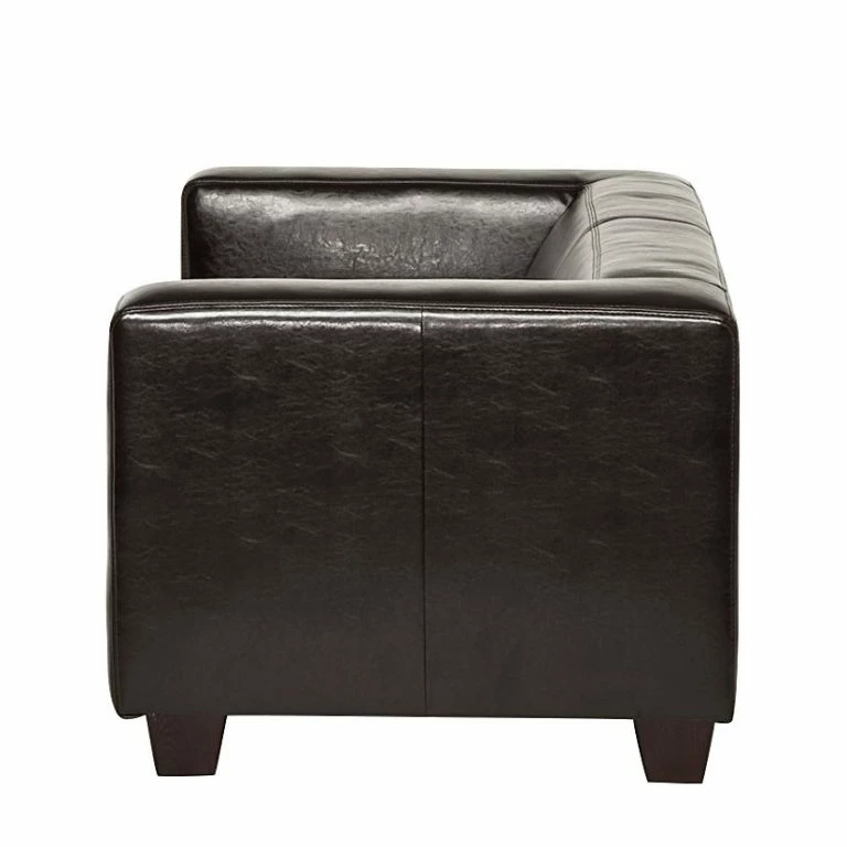 Loftscape Maison Belfort Canapé Nespolo (2 Places) – Cuir Synthétique Marron Foncé