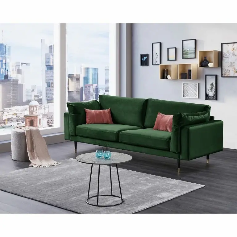 Loftscape Maison Belfort Canapé Venette (2-3 Places) – Microfibre – Microfibre Bruna: Vert Foncé