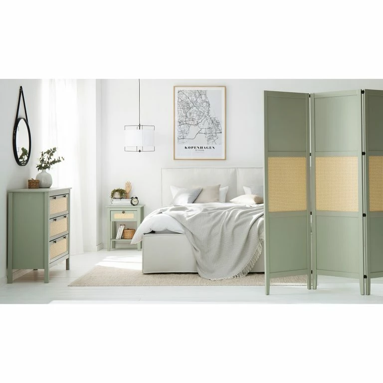 Loftscape Maison Belfort Commode Belleria I – Pin Massif – Vert Olive Clair