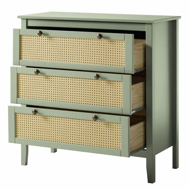 Loftscape Maison Belfort Commode Belleria I – Pin Massif – Vert Olive Clair