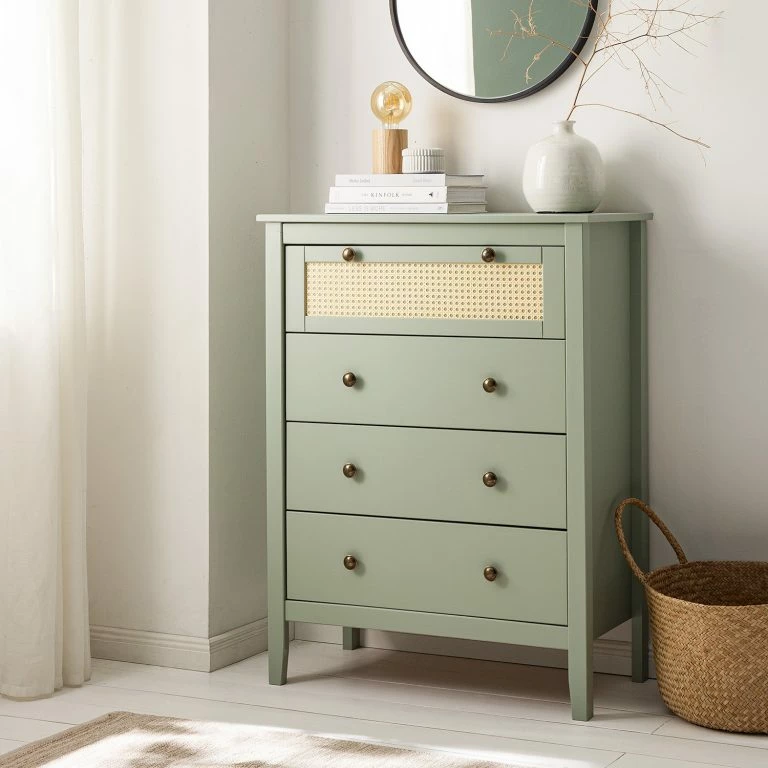 Loftscape Maison Belfort Commode Belleria II – Pin Massif – Vert Olive Clair