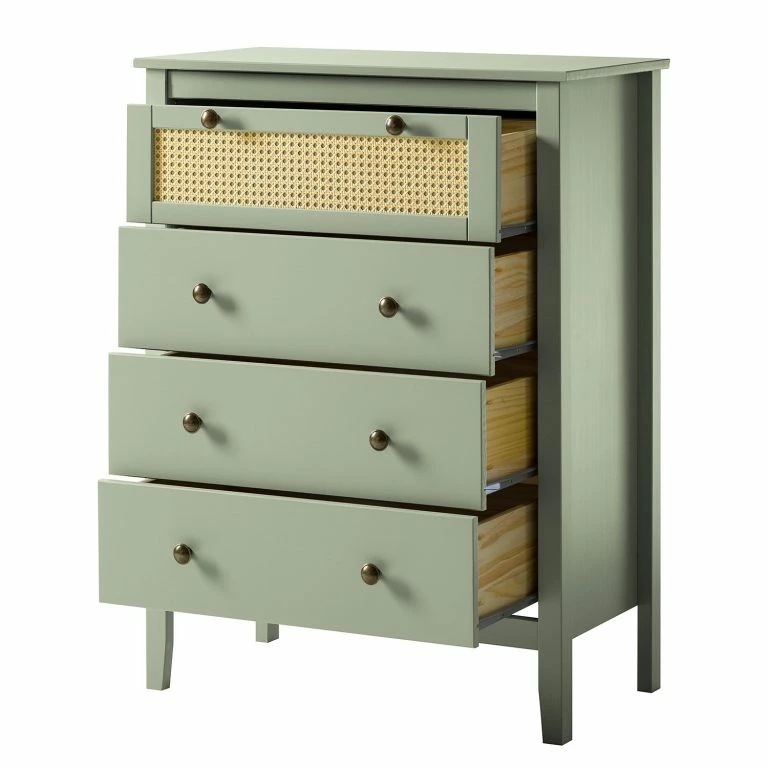 Loftscape Maison Belfort Commode Belleria II – Pin Massif – Vert Olive Clair