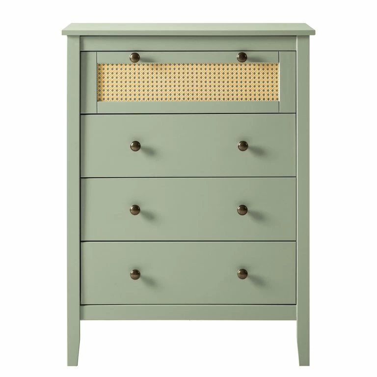 Loftscape Maison Belfort Commode Belleria II – Pin Massif – Vert Olive Clair