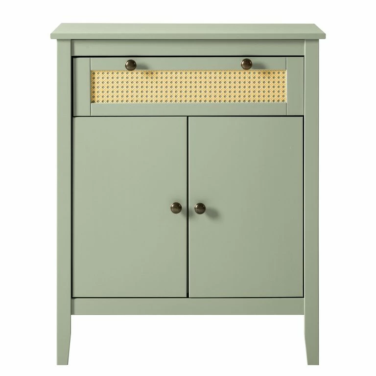 Loftscape Maison Belfort Commode Belleria III – Pin Massif – Vert Olive Clair