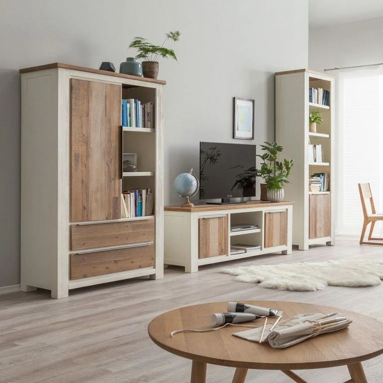 Loftscape Maison Belfort Commode Doral – Partiellement En Acacia Massif – Marron / Beige